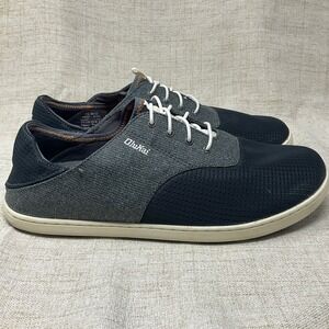 OluKai Nohea Moku Mens US 9‎ EUR 42 Dark Gray Textile Slip On Shoes